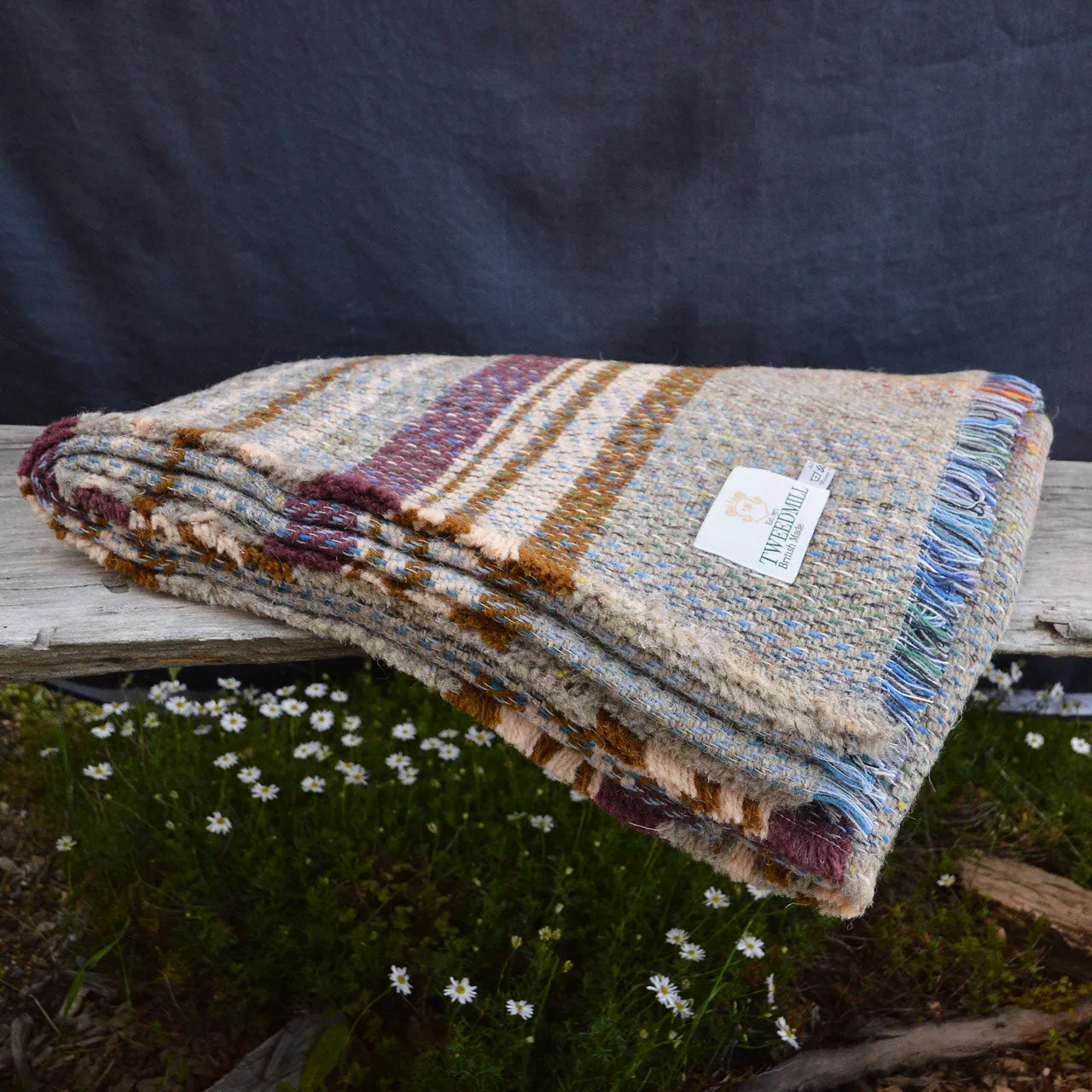 100% Random Recycled Wool Blanket/Rug - Large (183x150cm)