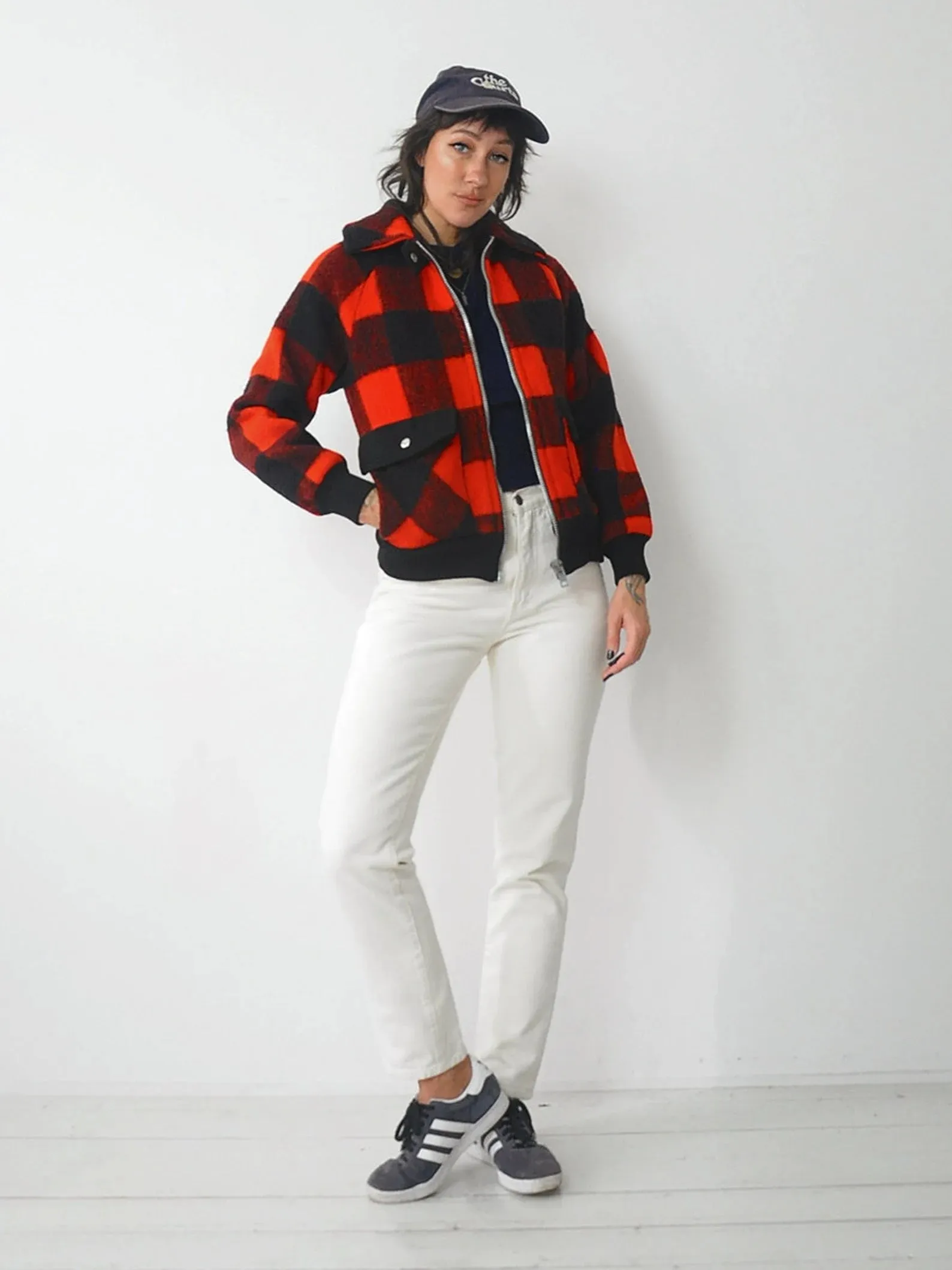 1970's Buffalo Plaid Wool Bomber