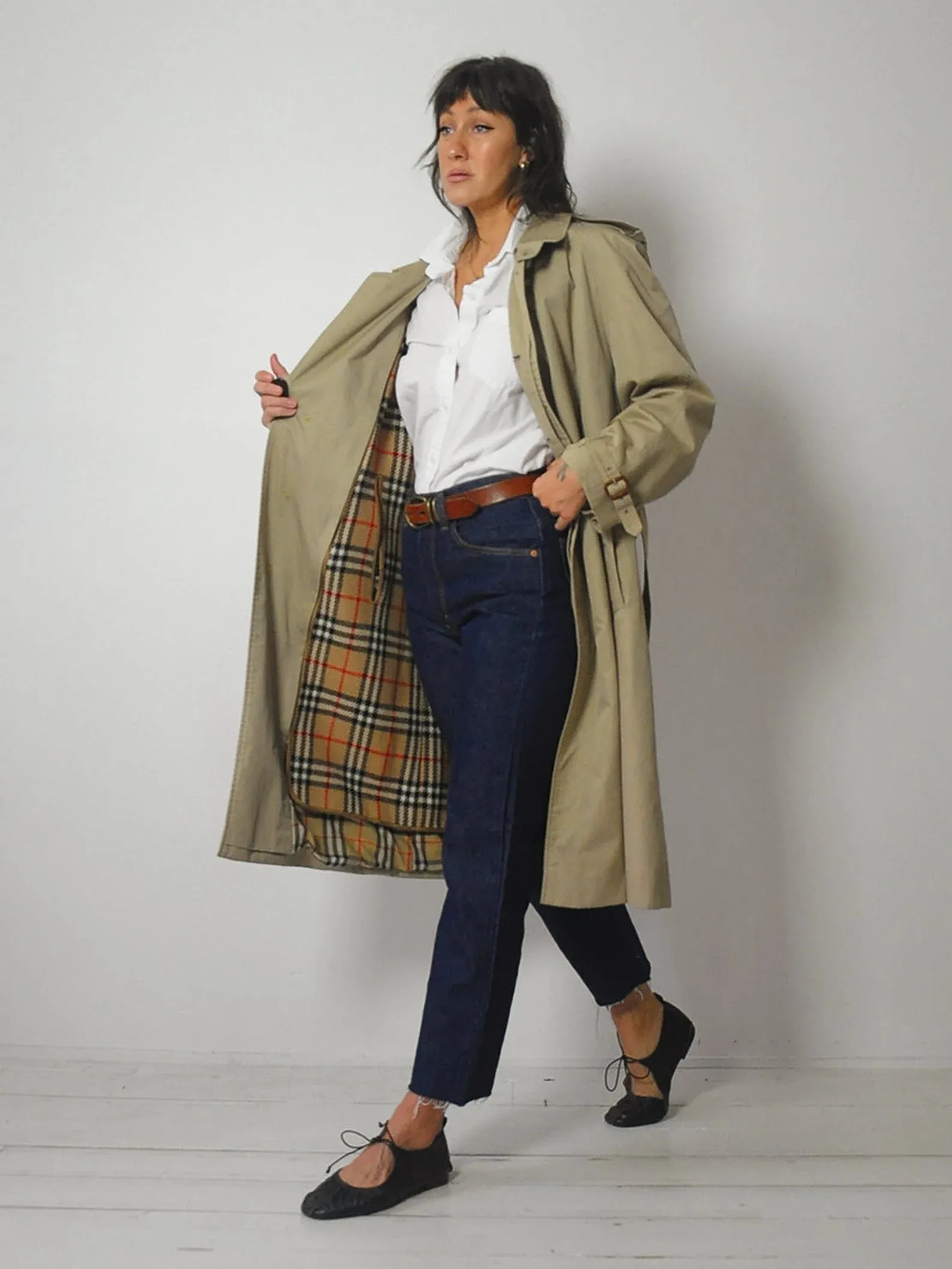 1970's Burberry Nova Check Trench Coat