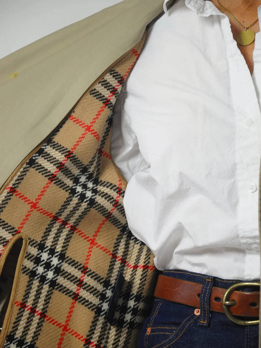 1970's Burberry Nova Check Trench Coat