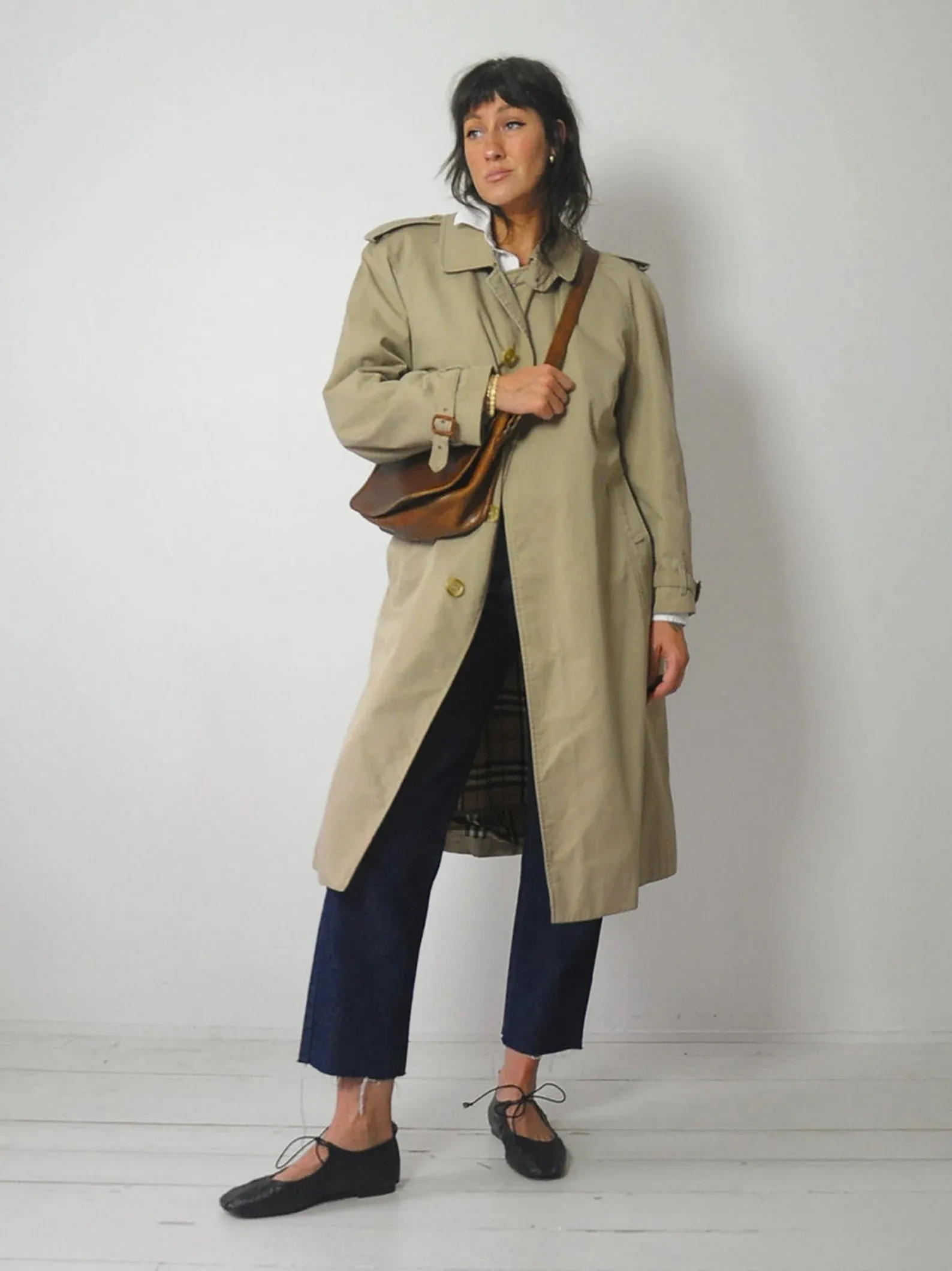 1970's Burberry Nova Check Trench Coat