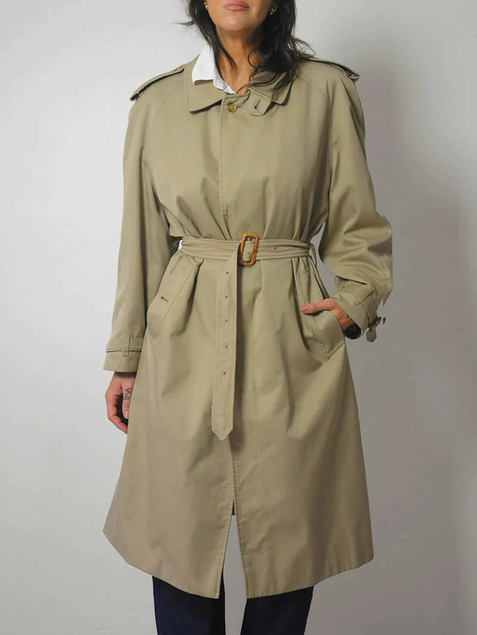 1970's Burberry Nova Check Trench Coat