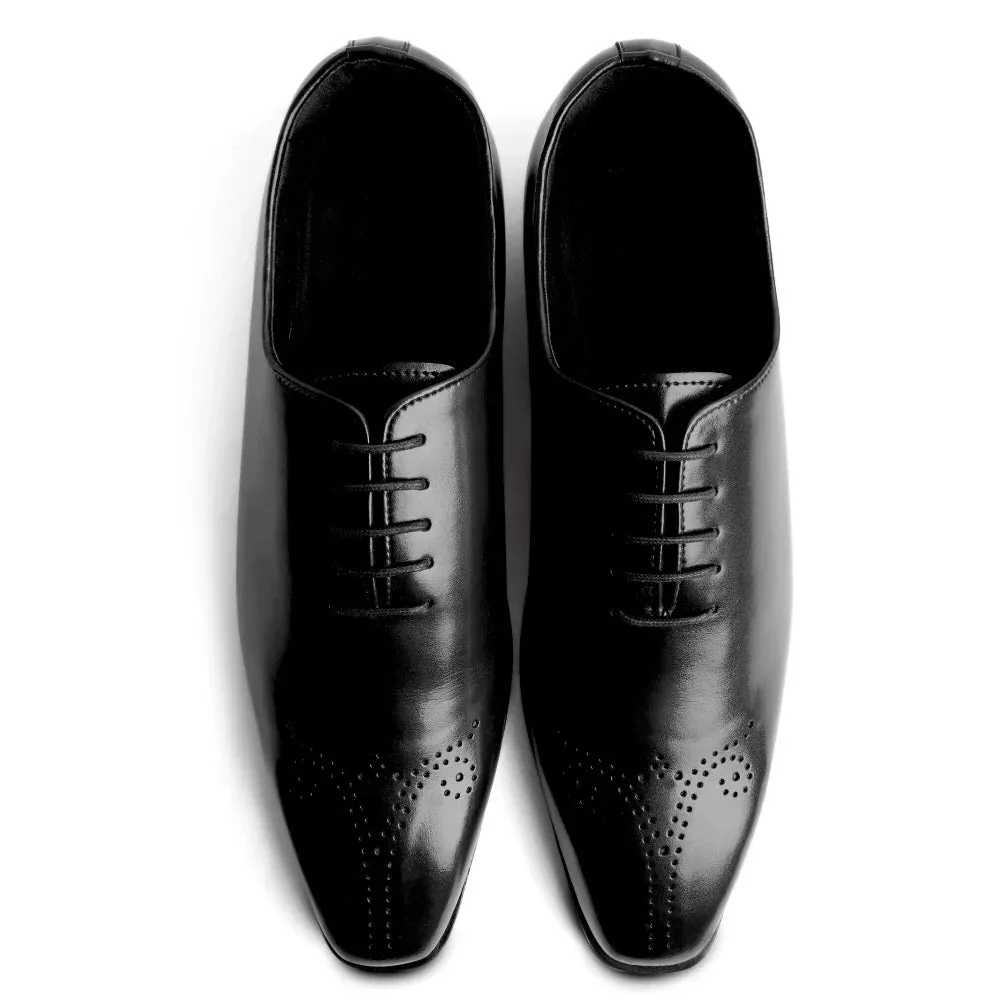 Aiden Black Brogue Lace-Up