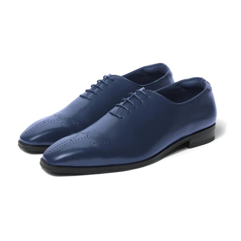 Aiden Navy Blue Brogue Lace-Up