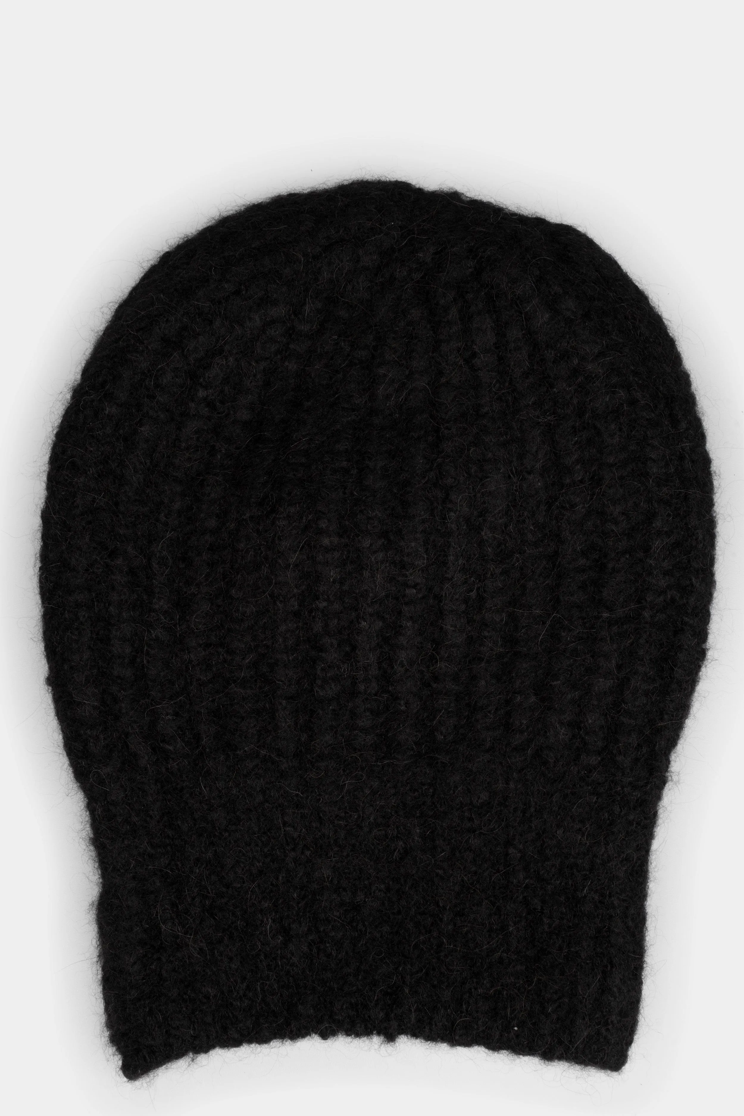 Alpaca / Virgin wool knit beanie, Black