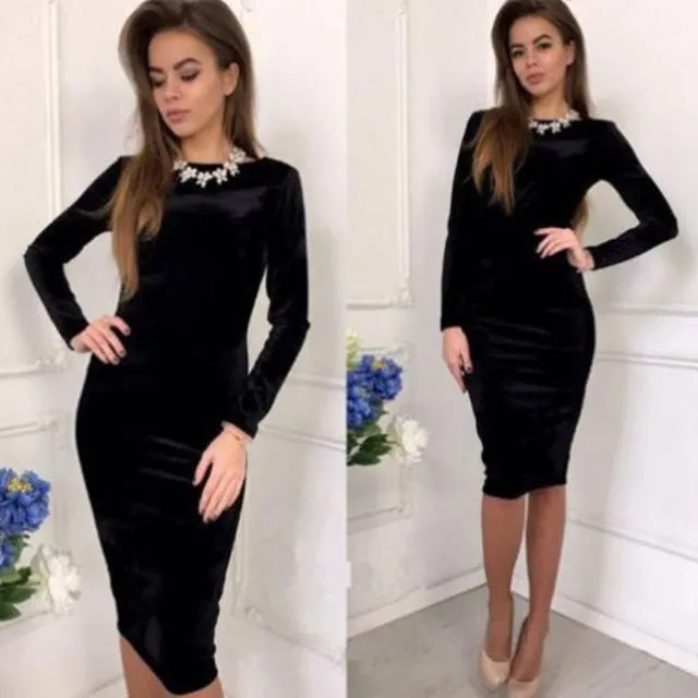 Amy Fashion - Casual Sleeveless O Neck Bodycon Dress