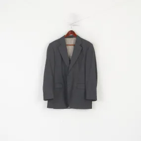 Aquascutum London Men 40 Blazer Gray Wool Vintage Single Breasted Jacket