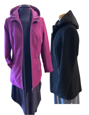 BARBARA LEBEK  Car Coat with Detachable Hood