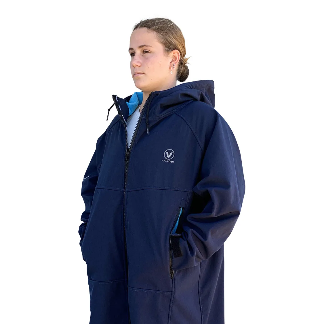 BEACH COAT - NAVY/CYAN