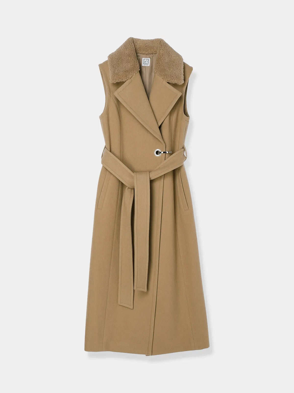 Belted Wool long gilet