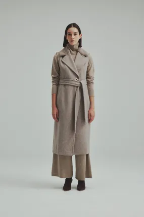 Belted Wool long gilet