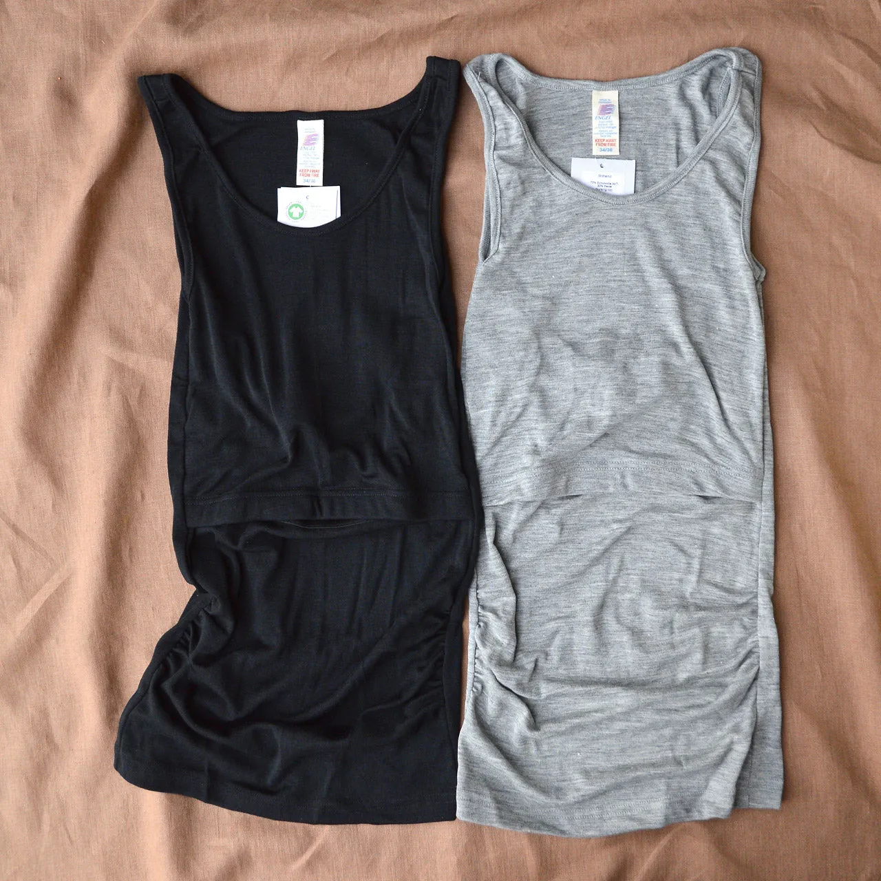 Breastfeeding/Maternity Tank in Merino/Silk