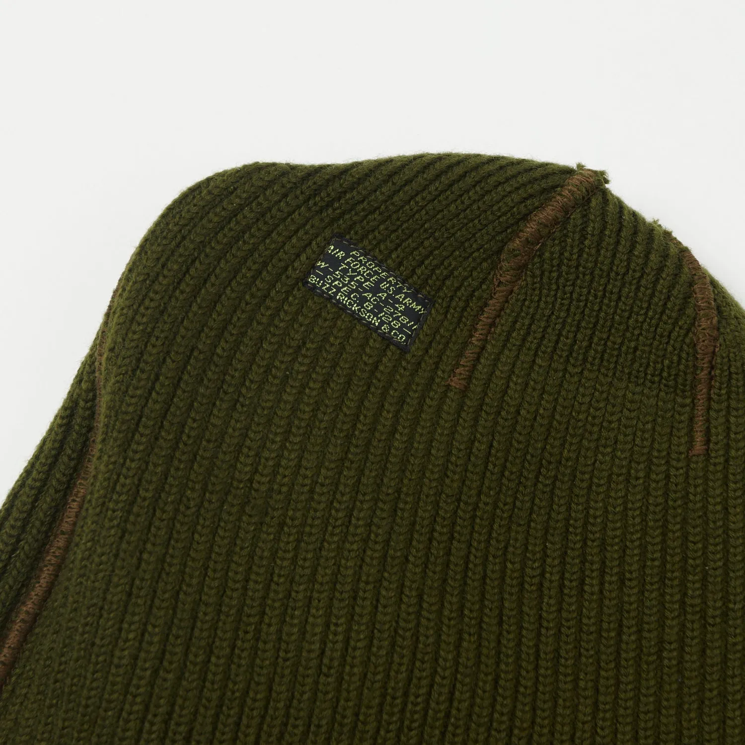 Buzz Rickson's A-4 Knit Mechanic Watch Cap - Olive