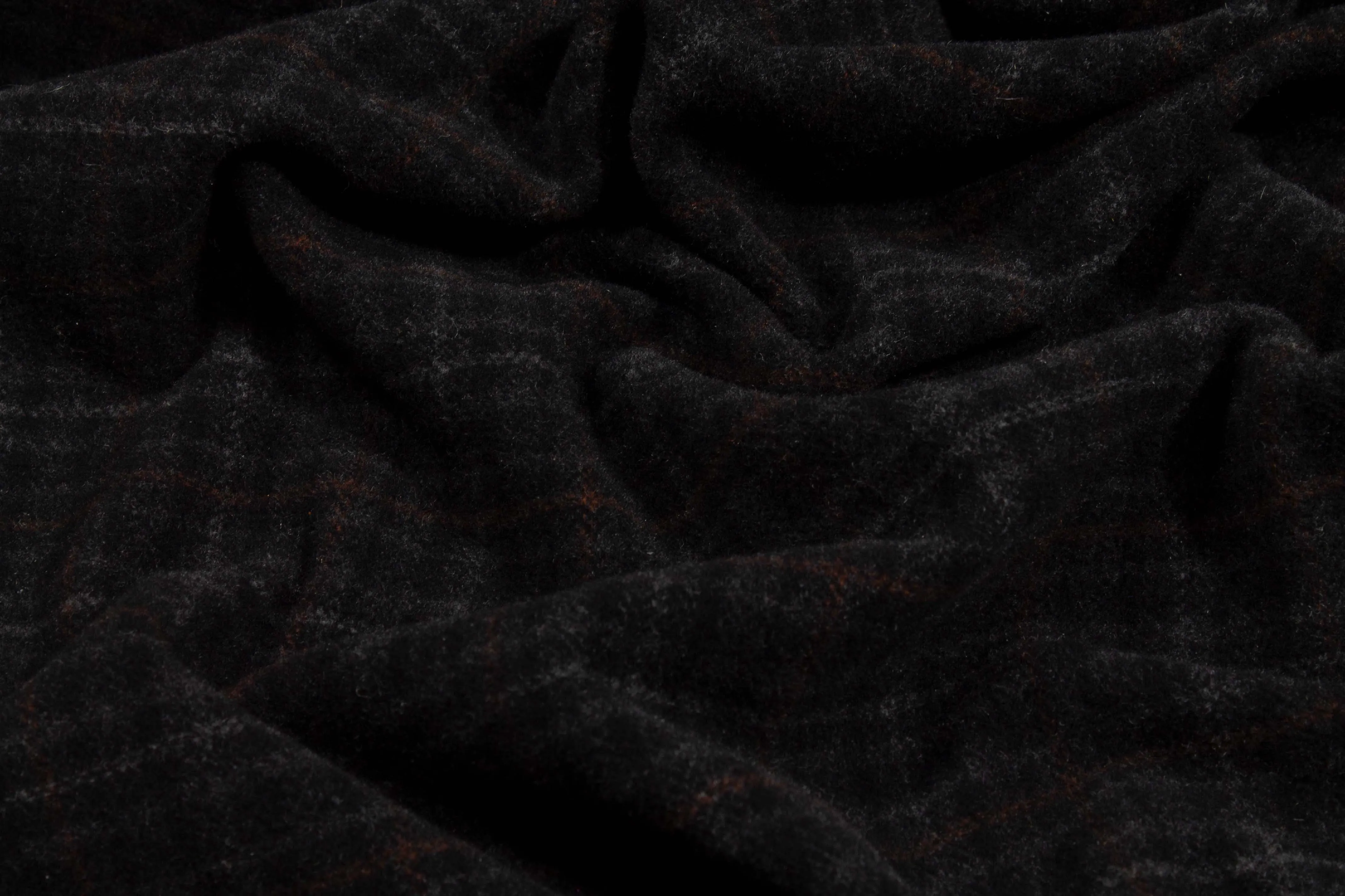 Charcoal Gray Plaid Wool Coating