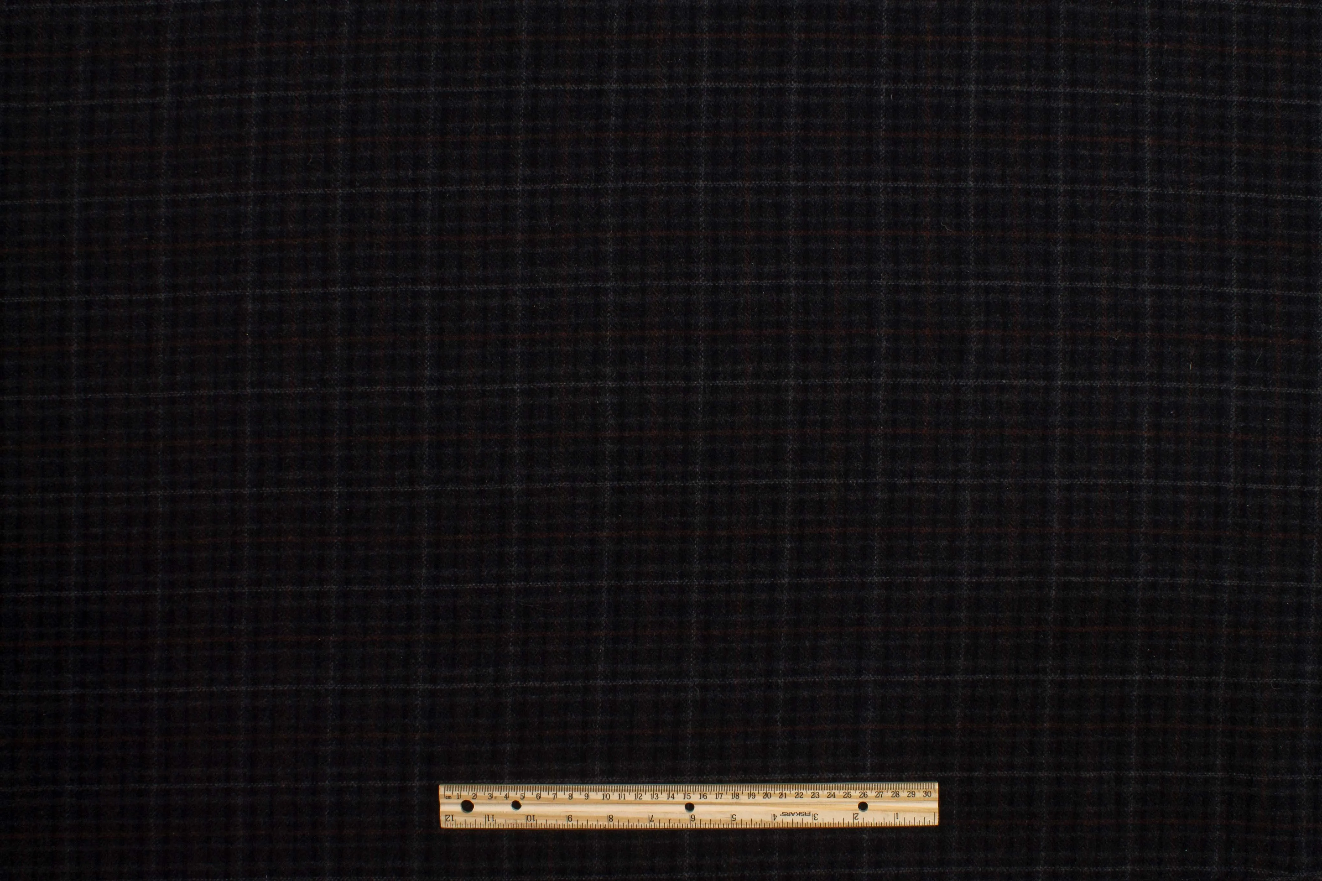 Charcoal Gray Plaid Wool Coating