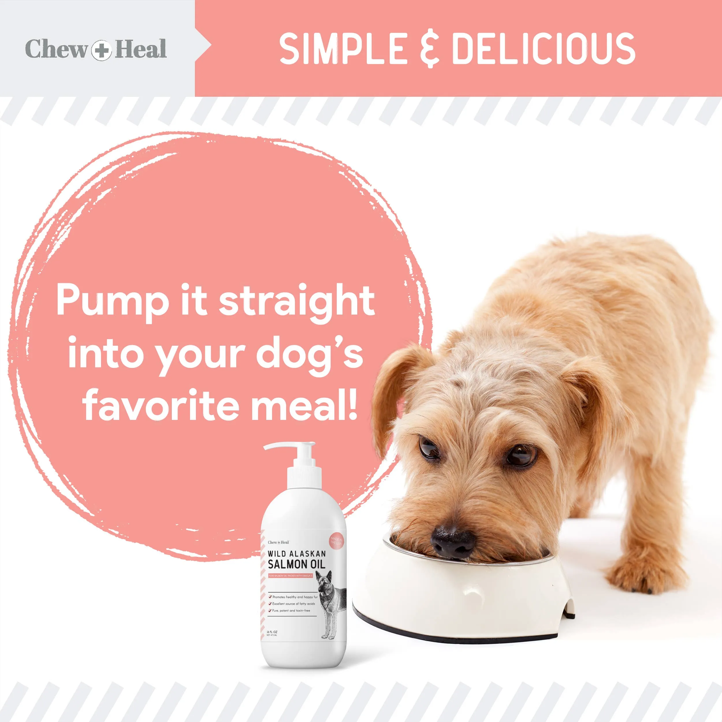 Chew   Heal Single-Ingredient Wild Alaskan Salmon Oil