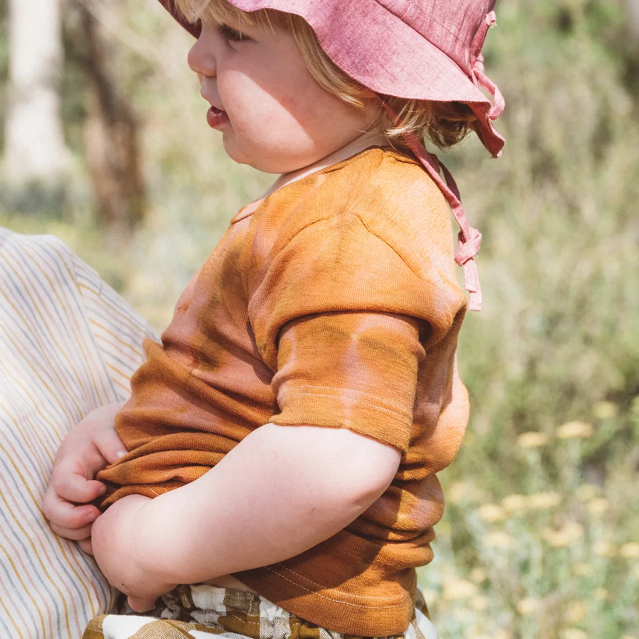 Child's Plant Dyed T-Shirt in 100% Organic Merino - Anthracite (1-6y) *Last ones