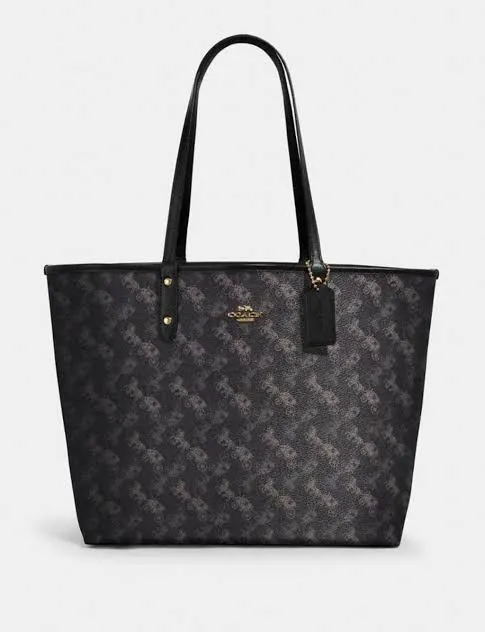 Coach Signature City Tote Bag For Women - (Black)