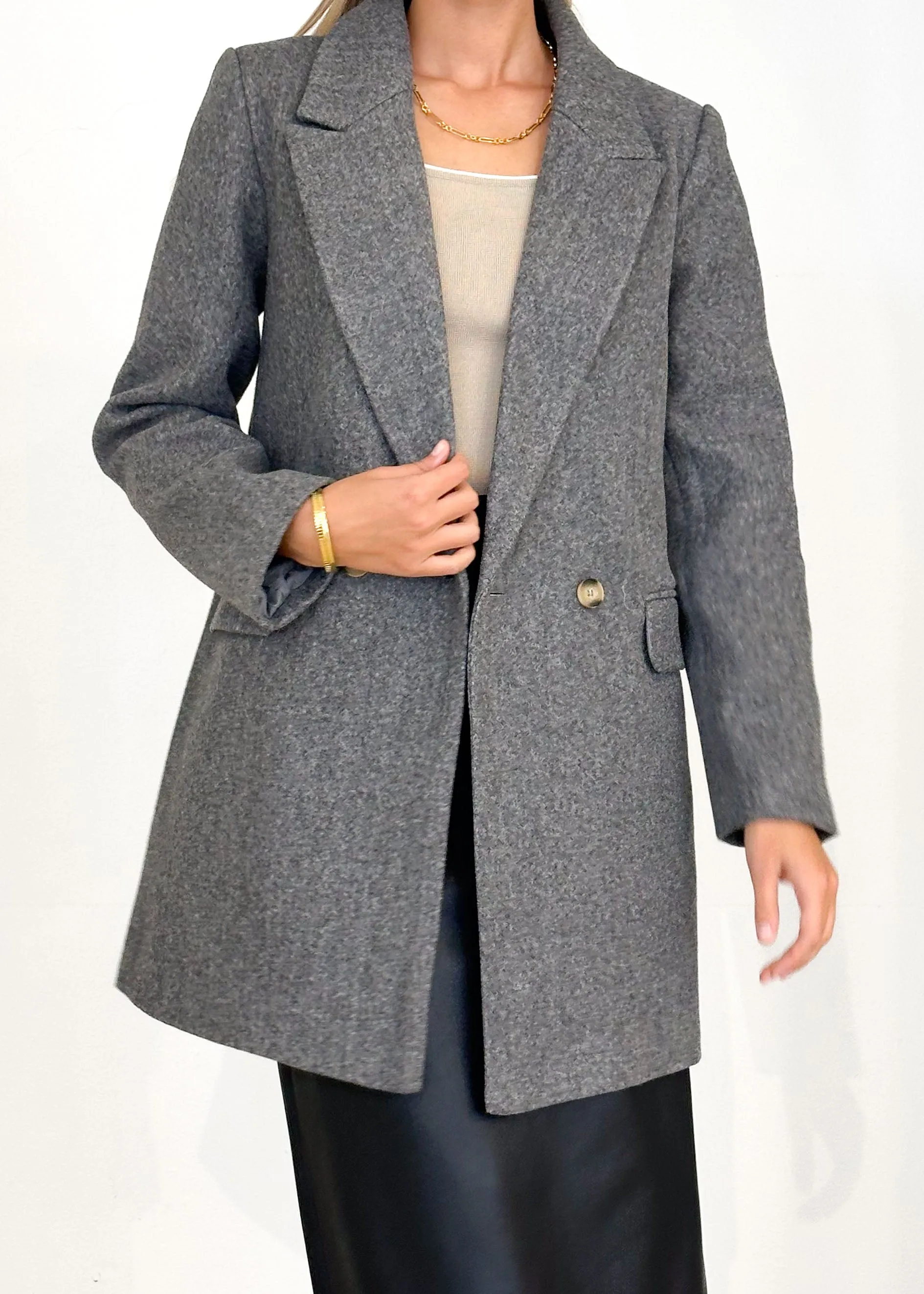 Crenta Coat - Charcoal