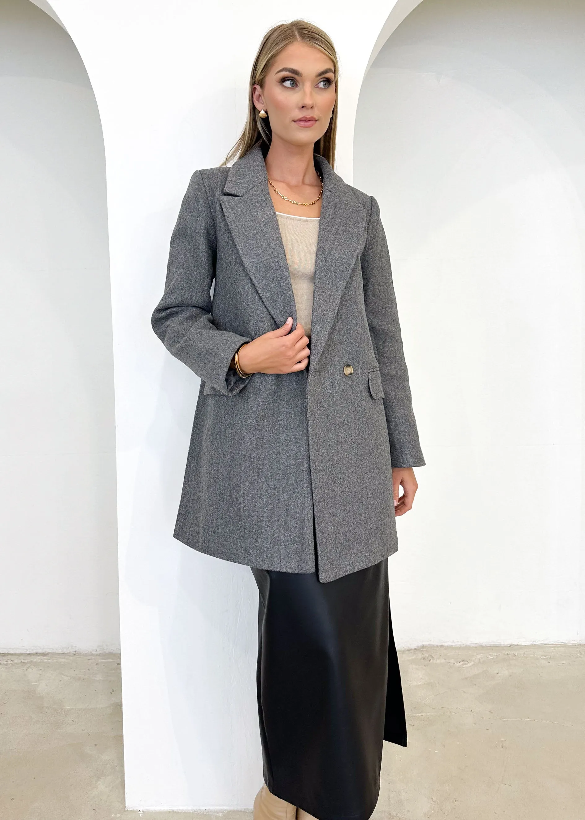 Crenta Coat - Charcoal