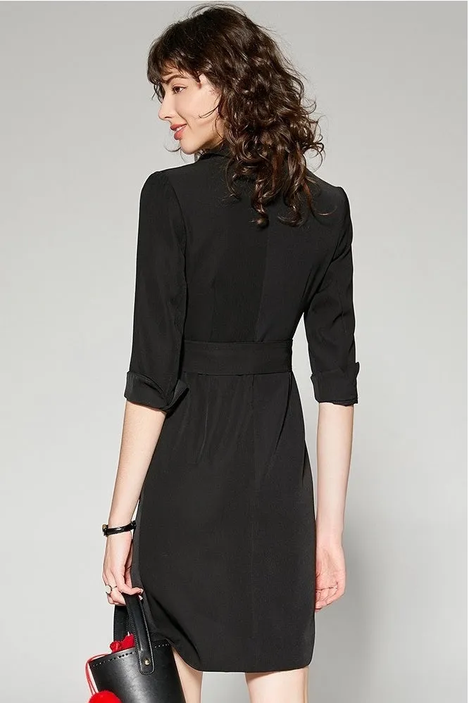 Double Breasted Blazer Dress W/ Belt