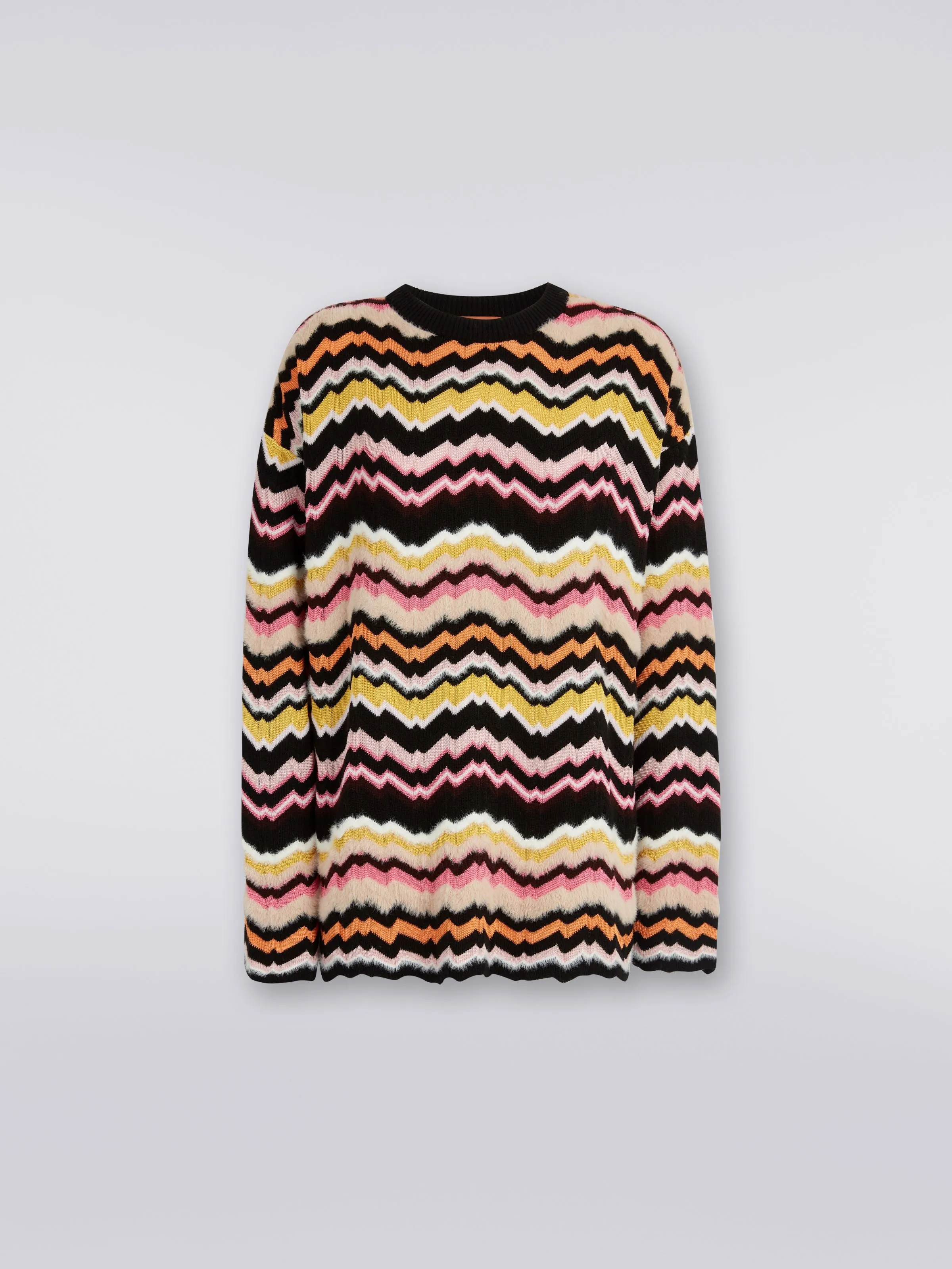 DS24WN10 Crewneck pullover with Greek zigzag motif