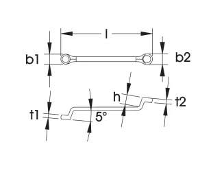 Elora Double Ended Ring Spanner 46 x 50mm