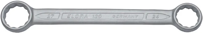 Elora Double Ended Ring Spanner, Straight 14 x 15mm