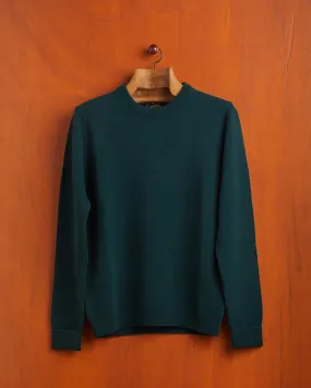 Extrafine Merino Wool Crew Neck - Green