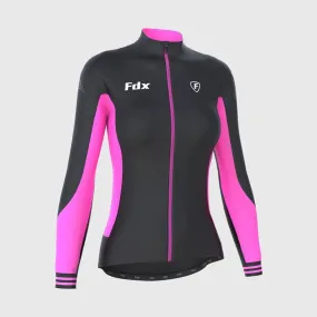 Fdx Thermodream Women's & Girl's Pink Thermal Roubaix Long Sleeve Cycling Jersey