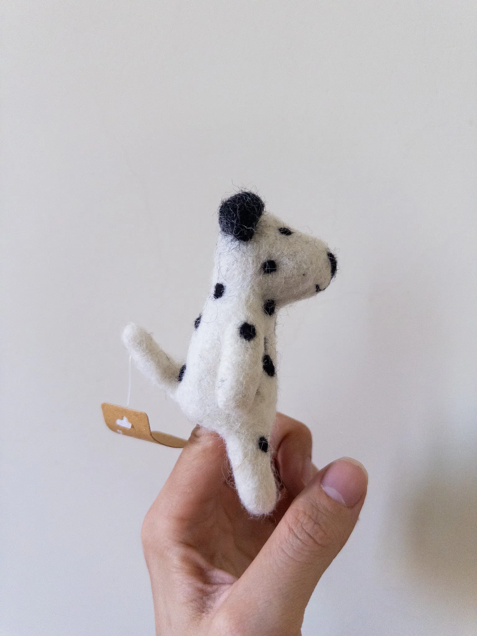 Felt Finger Puppet: Dalmatian Dog