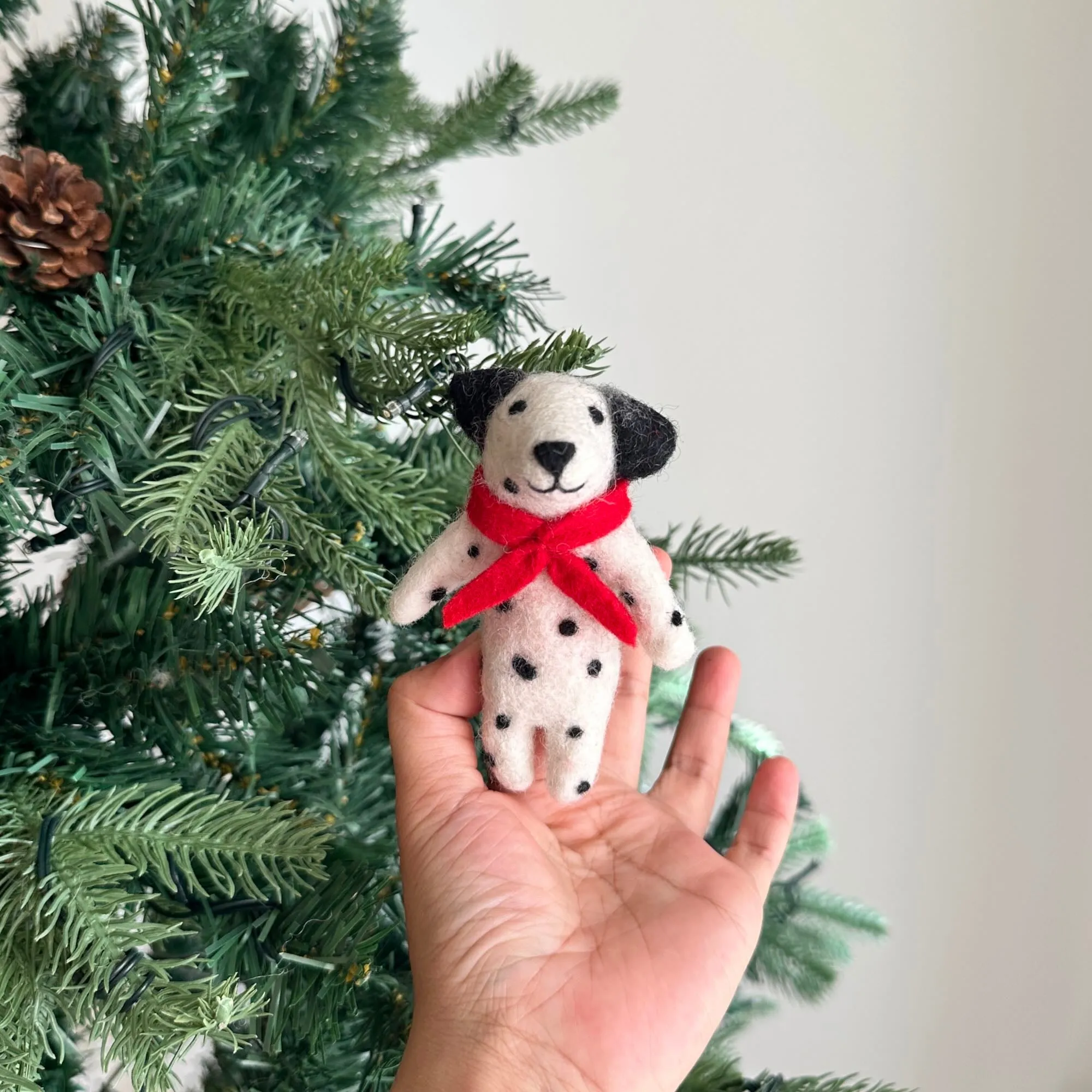 Felt Finger Puppet: Dalmatian Dog