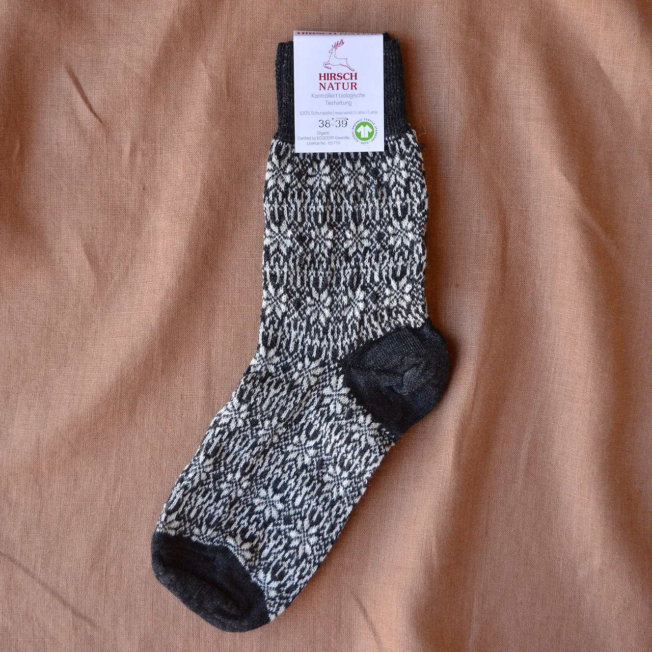 Fine Snowflake Wool Socks - Organic Merino (Adults 36-43)