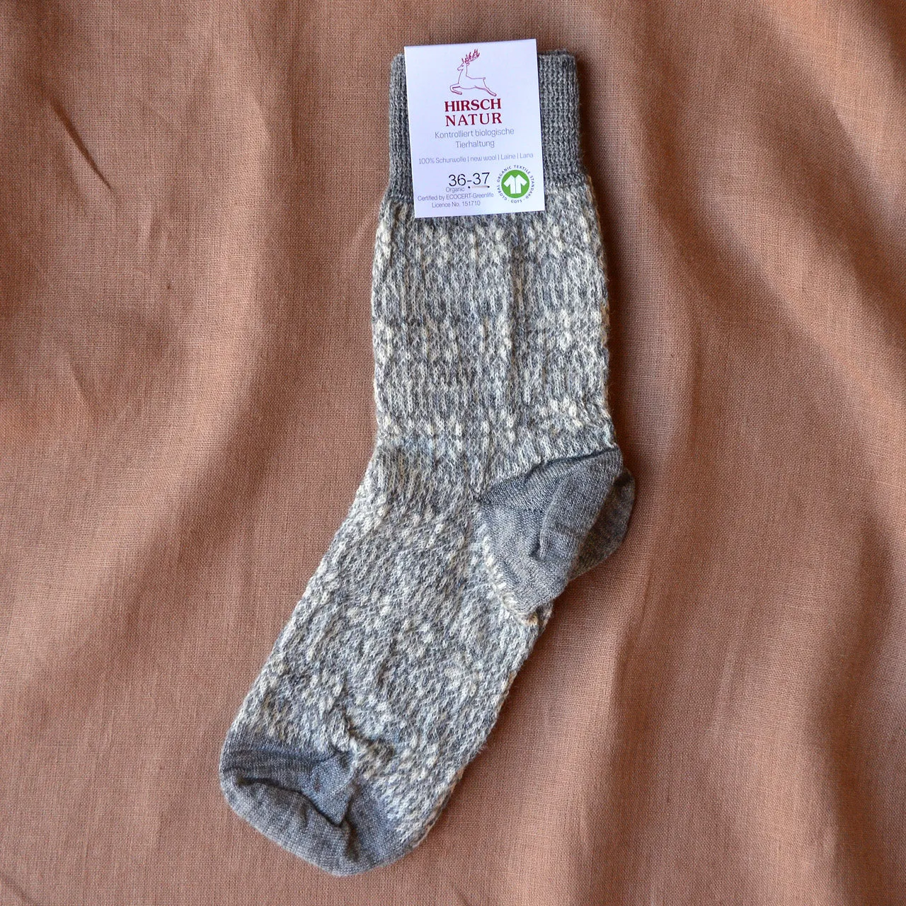 Fine Snowflake Wool Socks - Organic Merino (Adults 36-43)