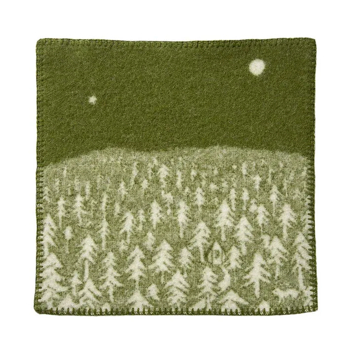 Forest Green Wool Seat Pad