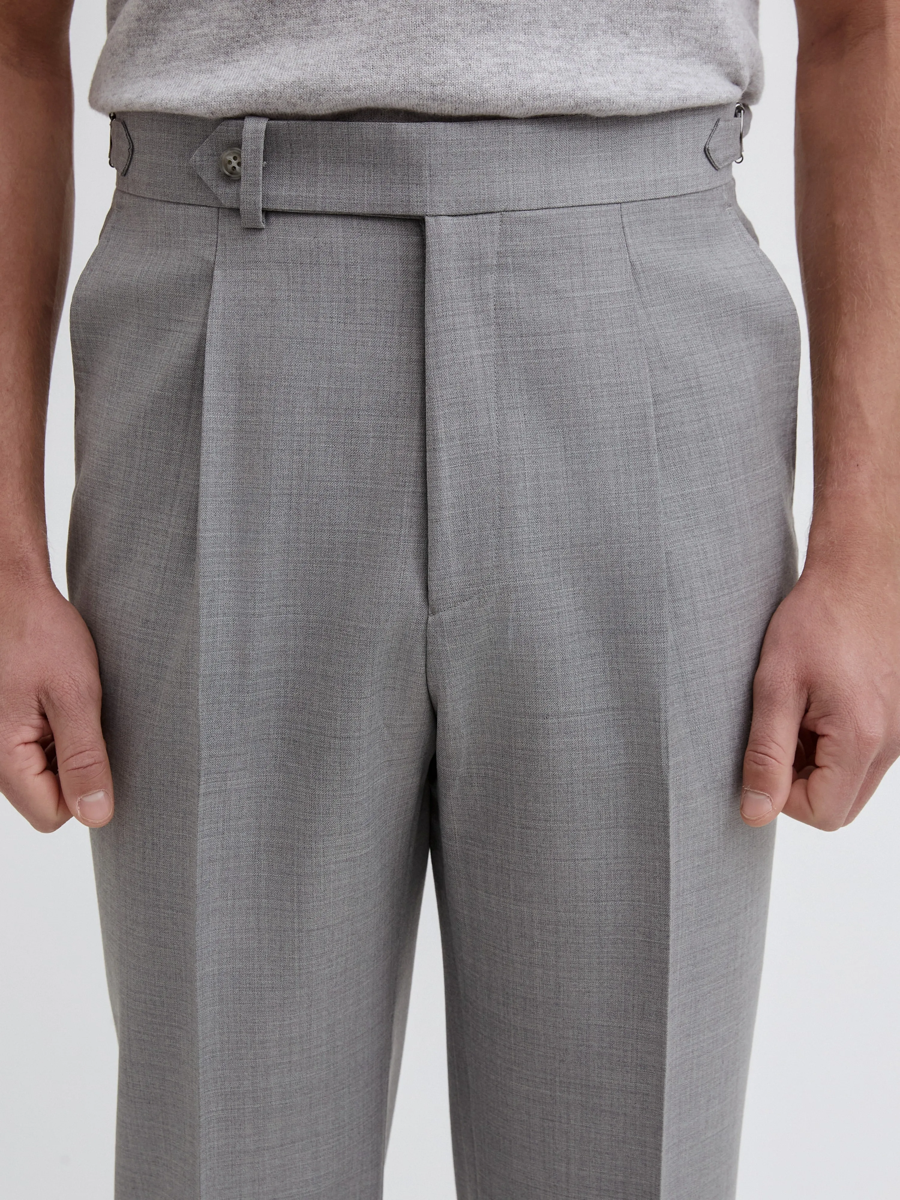 Grey S130 Wool Oscar Trousers