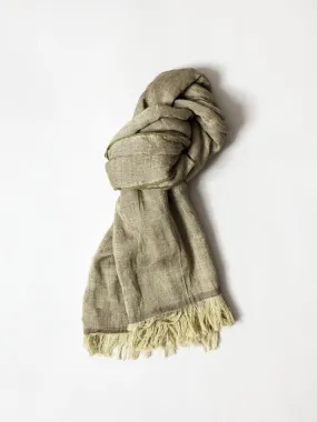 Haolu Cotton Wool Stole, Moss