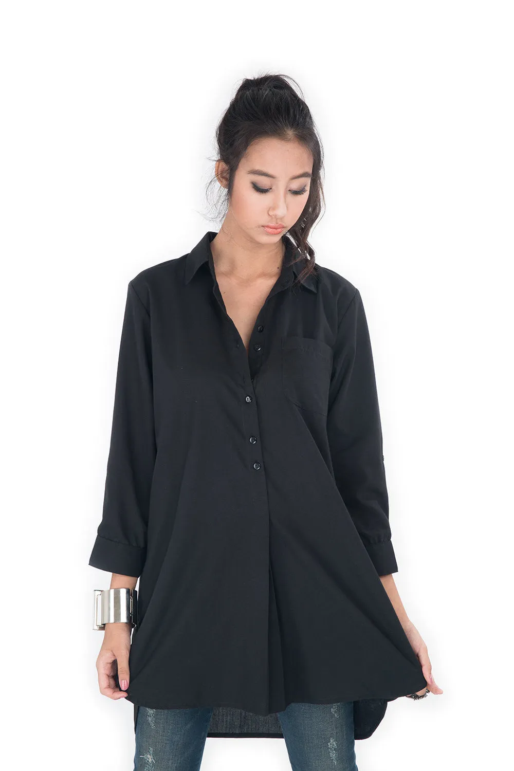 Long Black Shirt for women