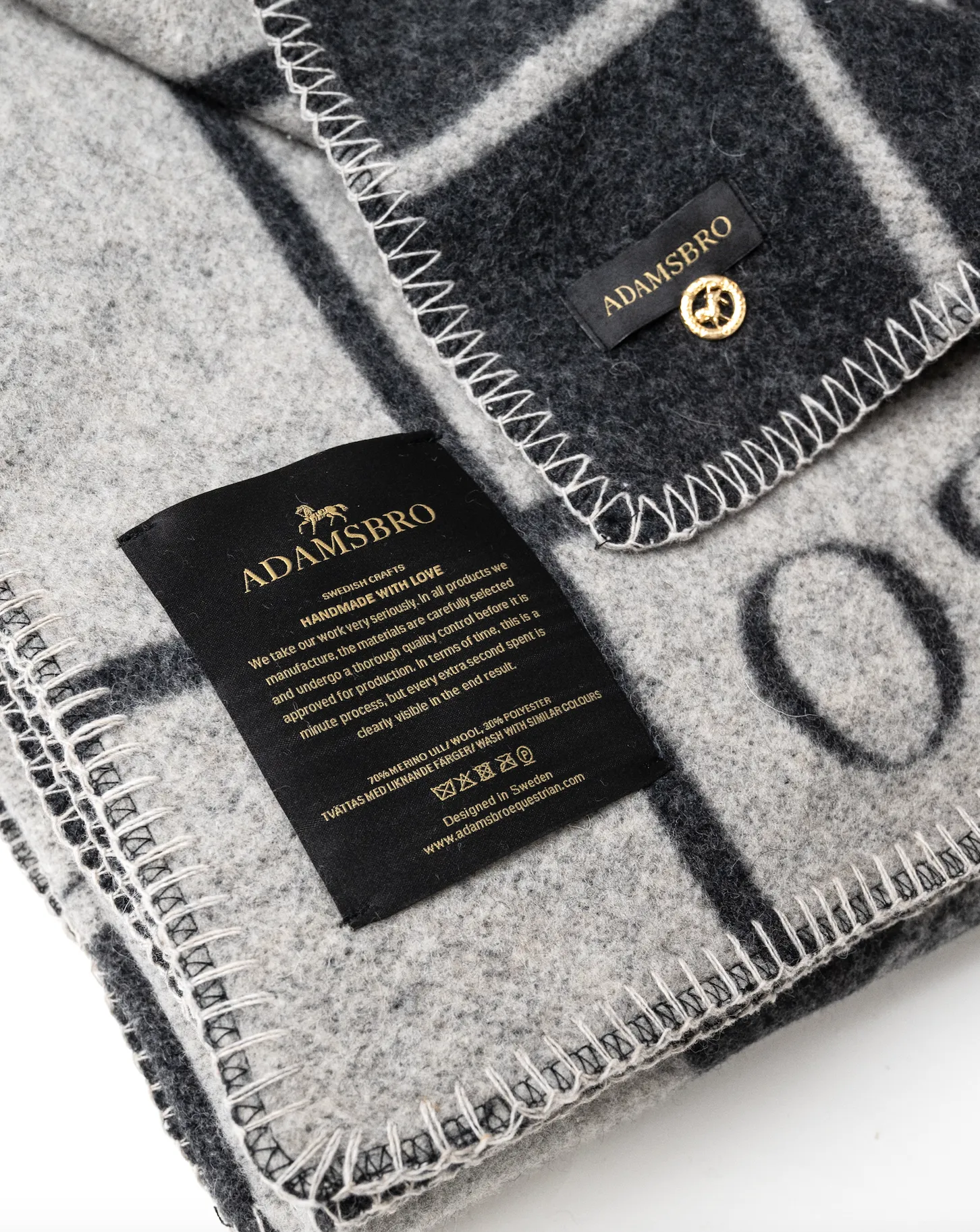 Merino Luxe Heritage Throw Black