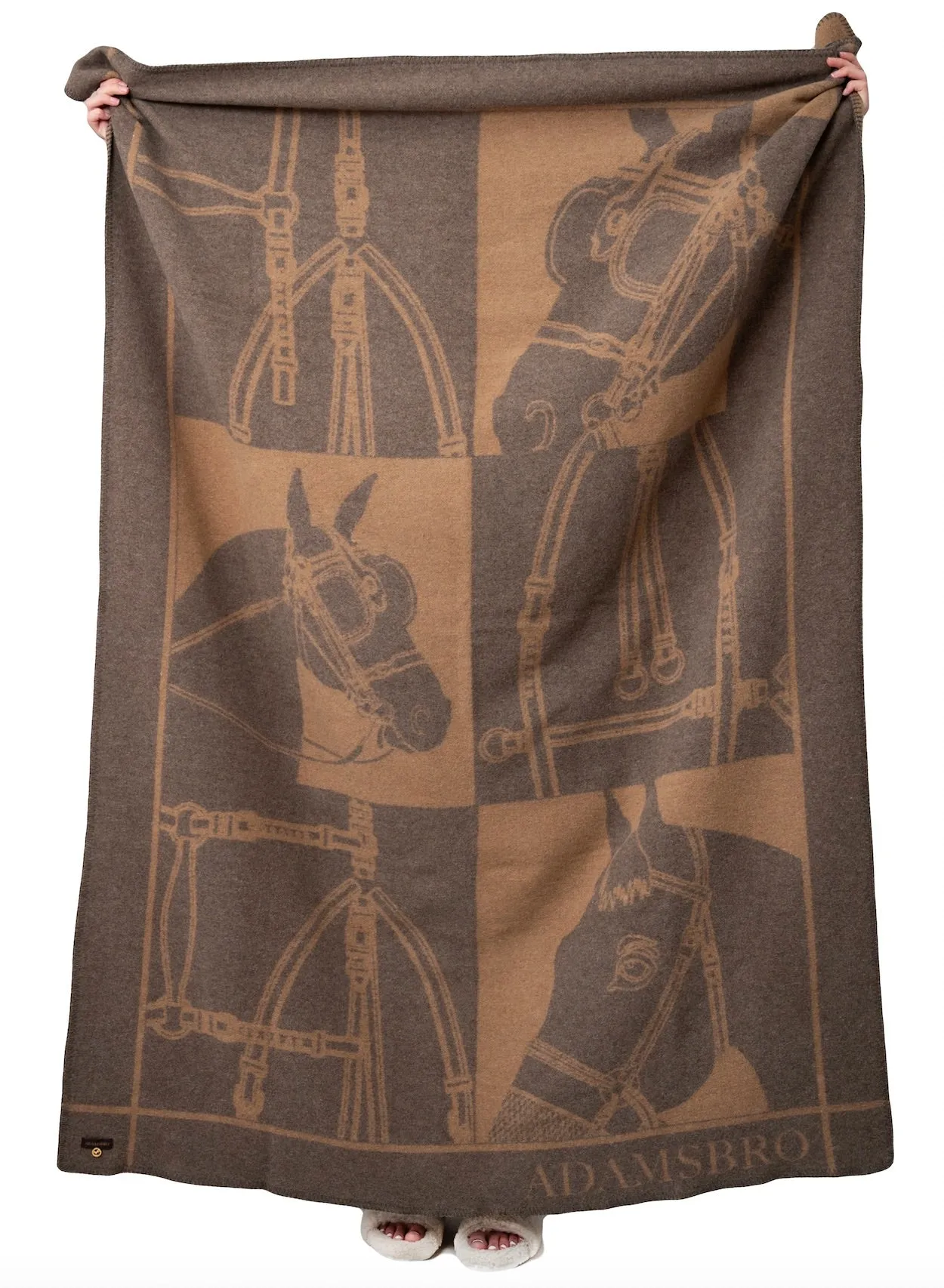 Merino Luxe Heritage Throw Brown