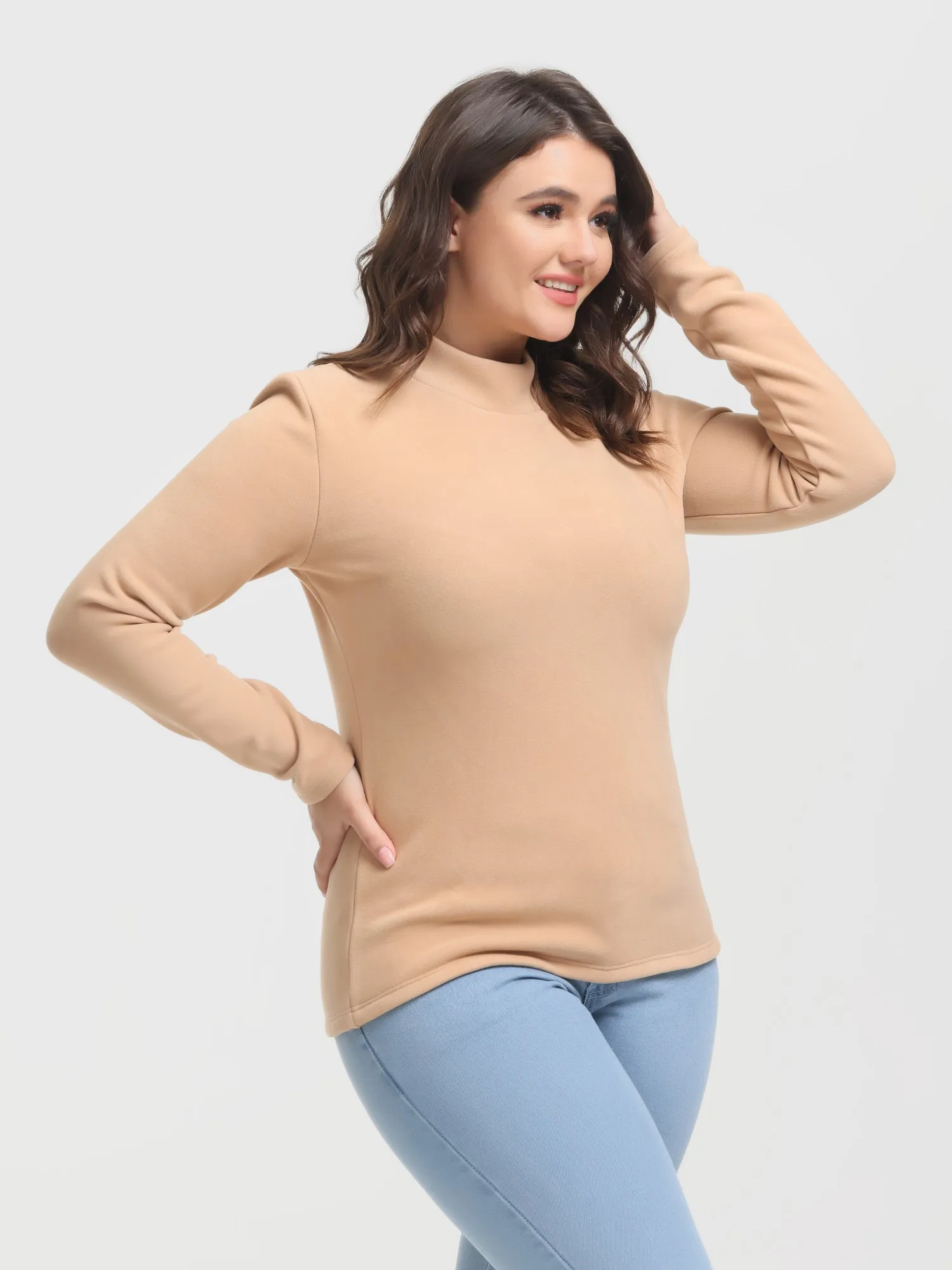 Midsize Versatile Slim Turtleneck Warming Top