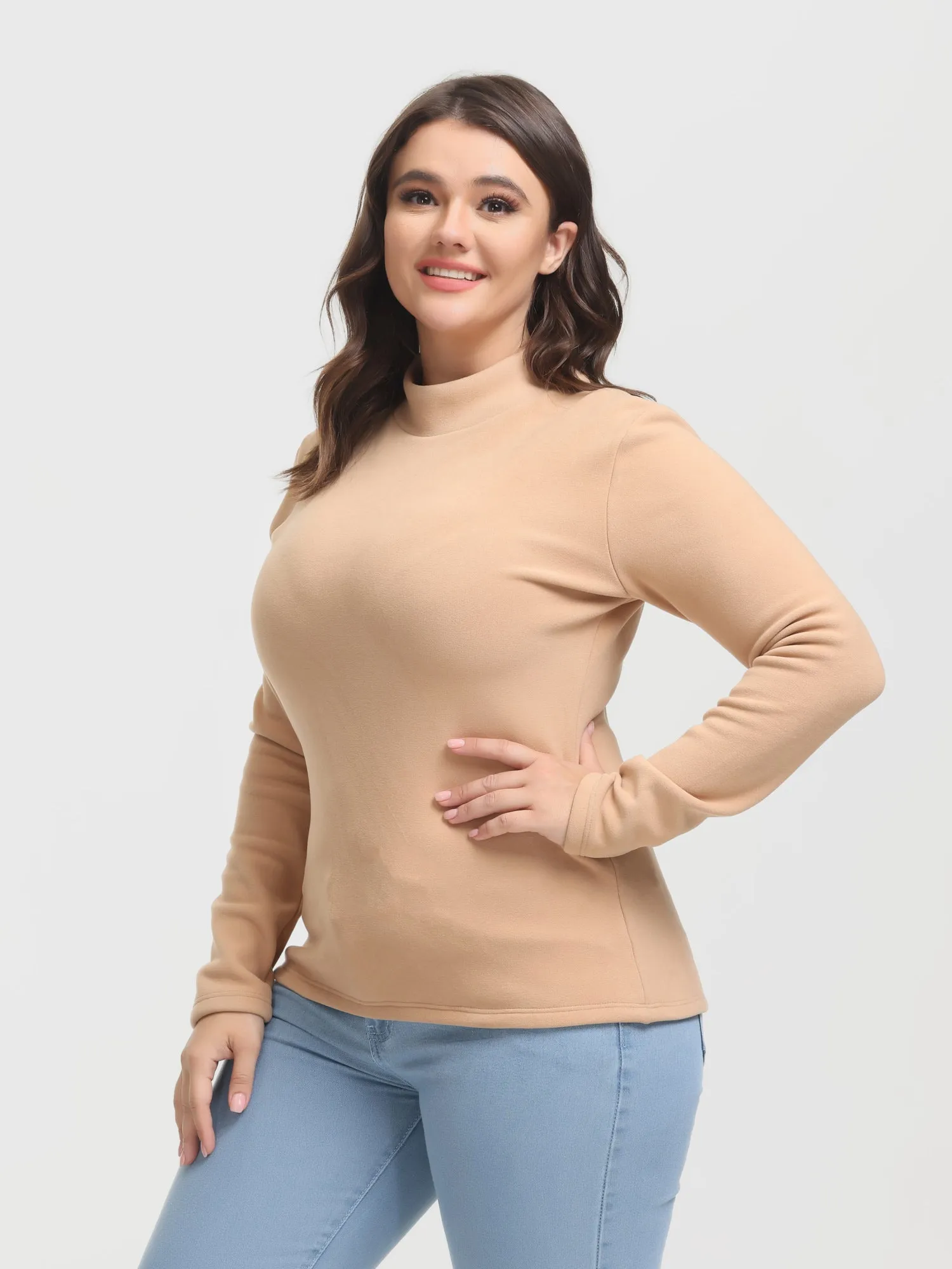 Midsize Versatile Slim Turtleneck Warming Top