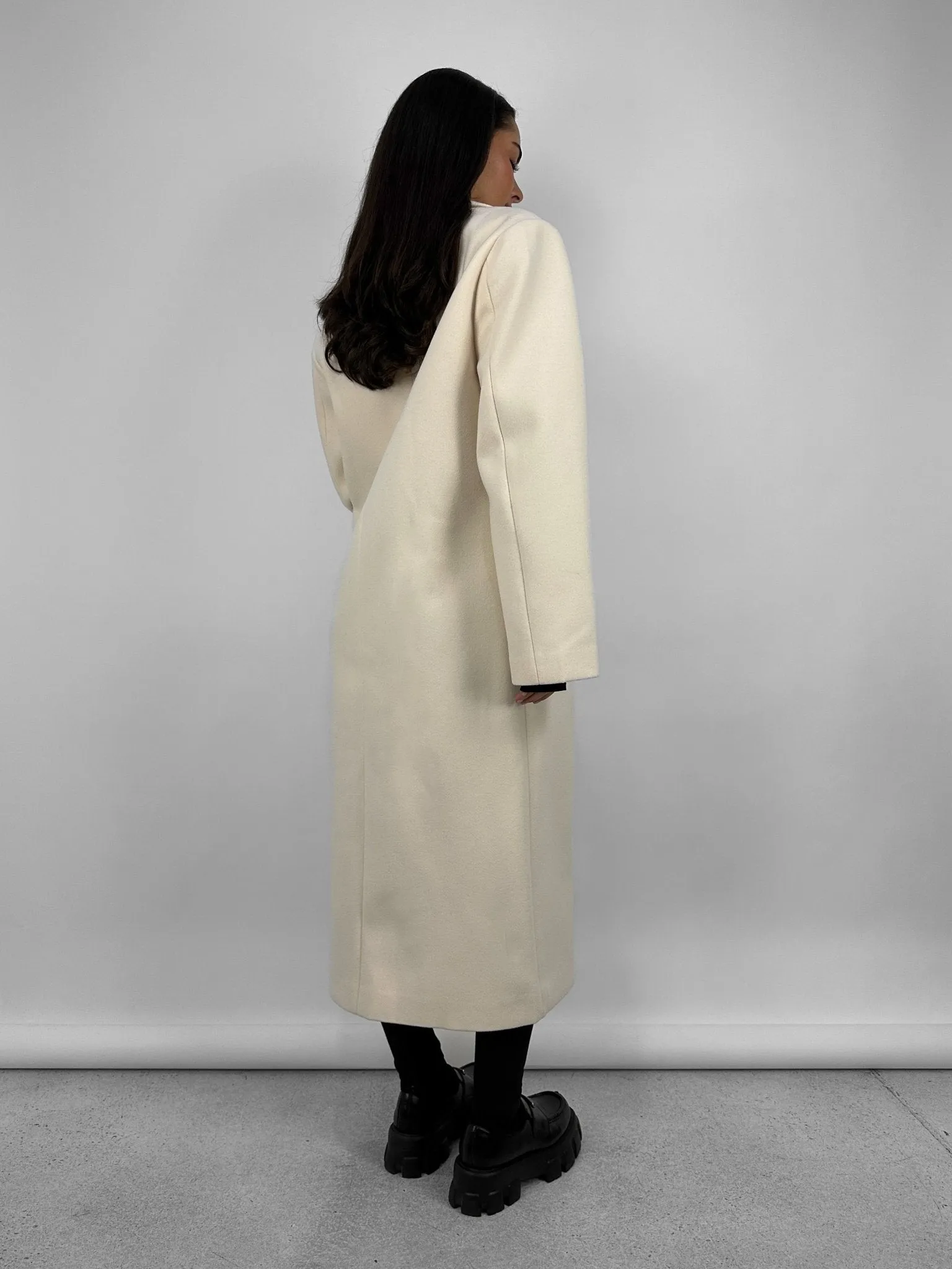 Monochrome Long Dad Coat