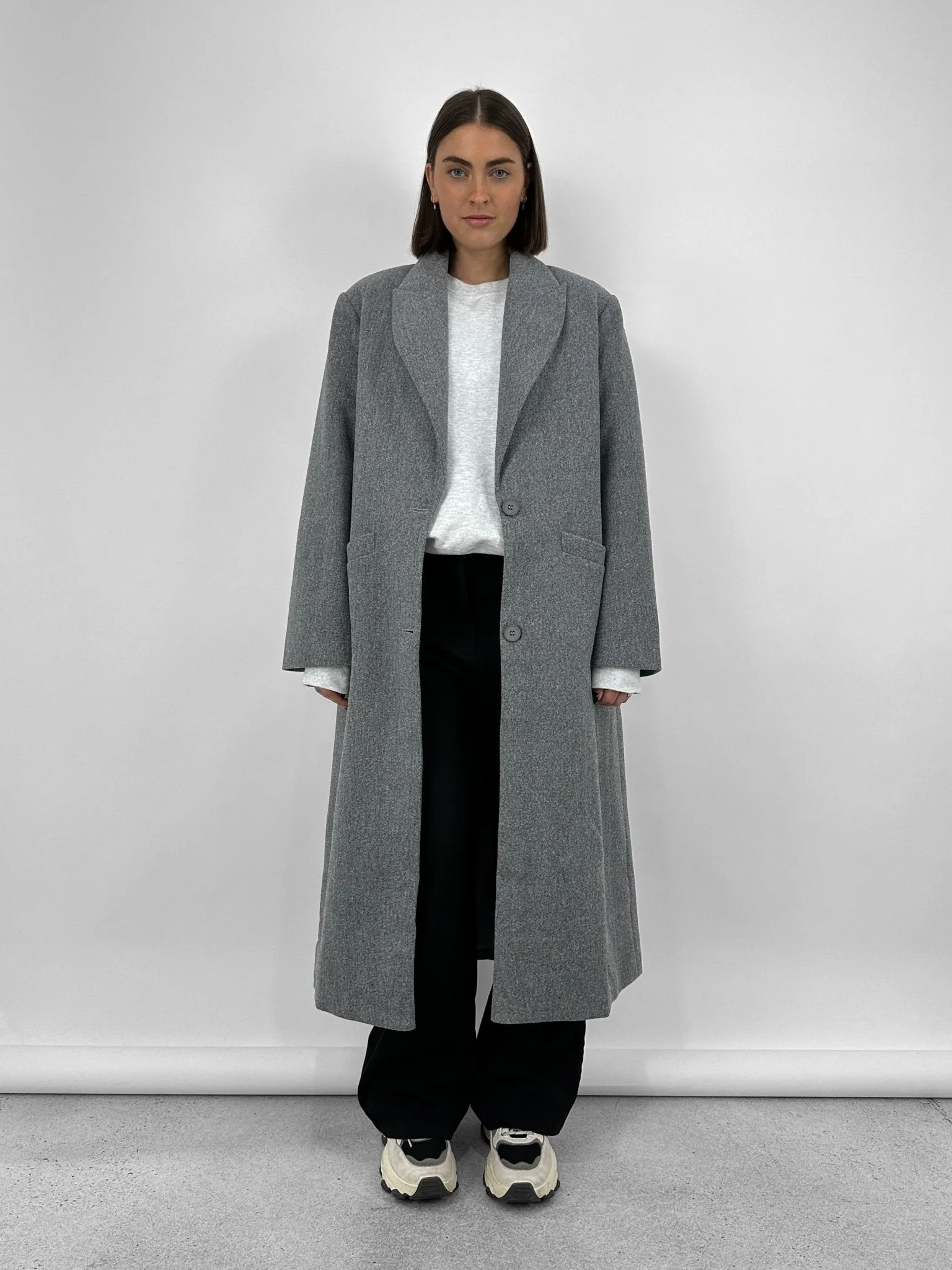 Monochrome Long Dad Coat