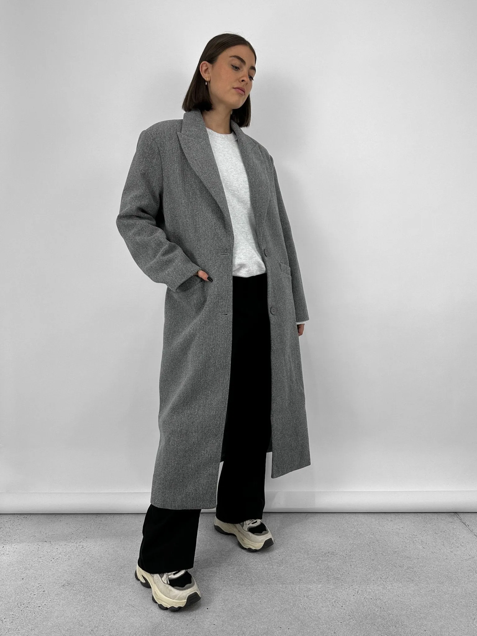 Monochrome Long Dad Coat