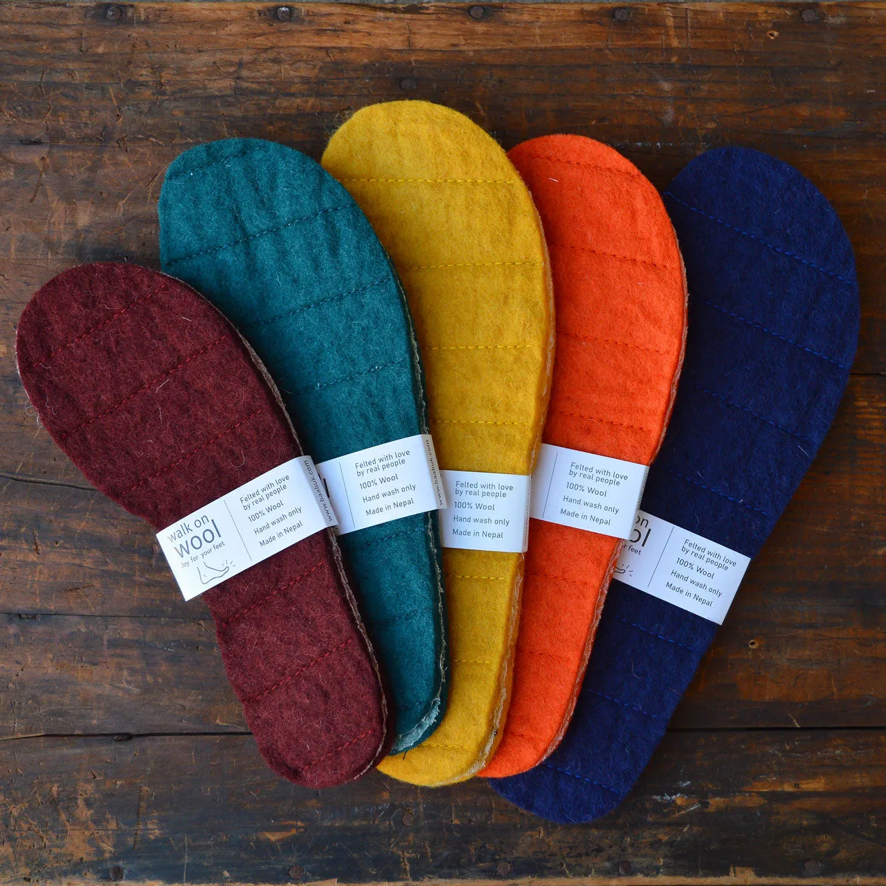 Natural Insoles - 100% Felted Wool (Adults 35-44)