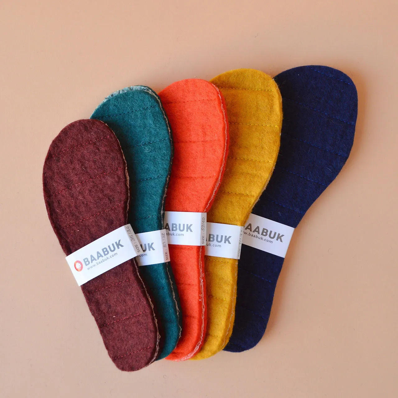 Natural Insoles - 100% Felted Wool (Adults 35-44)