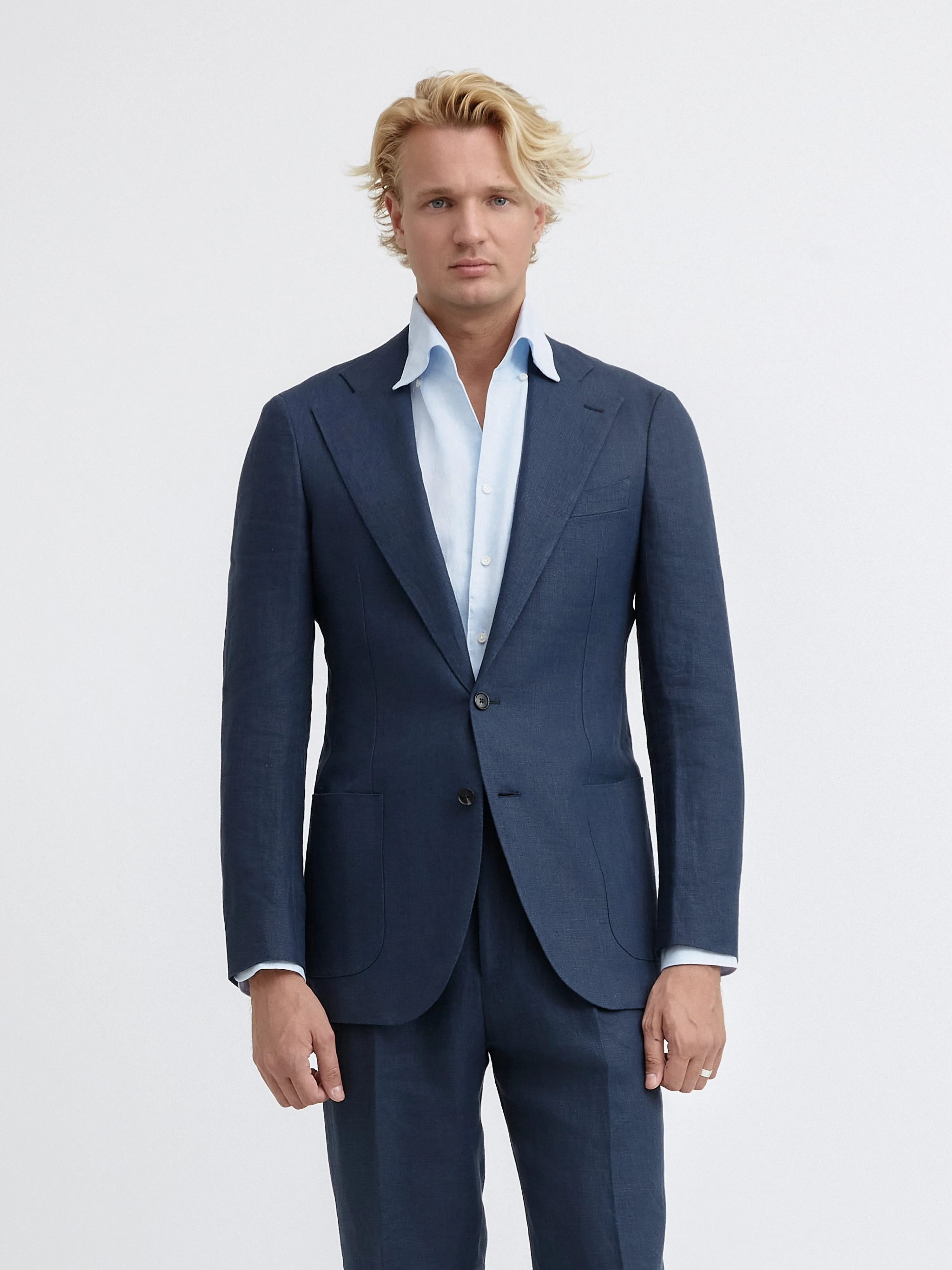 Navy Blue Linen Suit (SB)