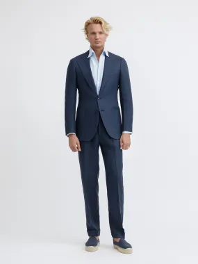 Navy Blue Linen Suit (SB)