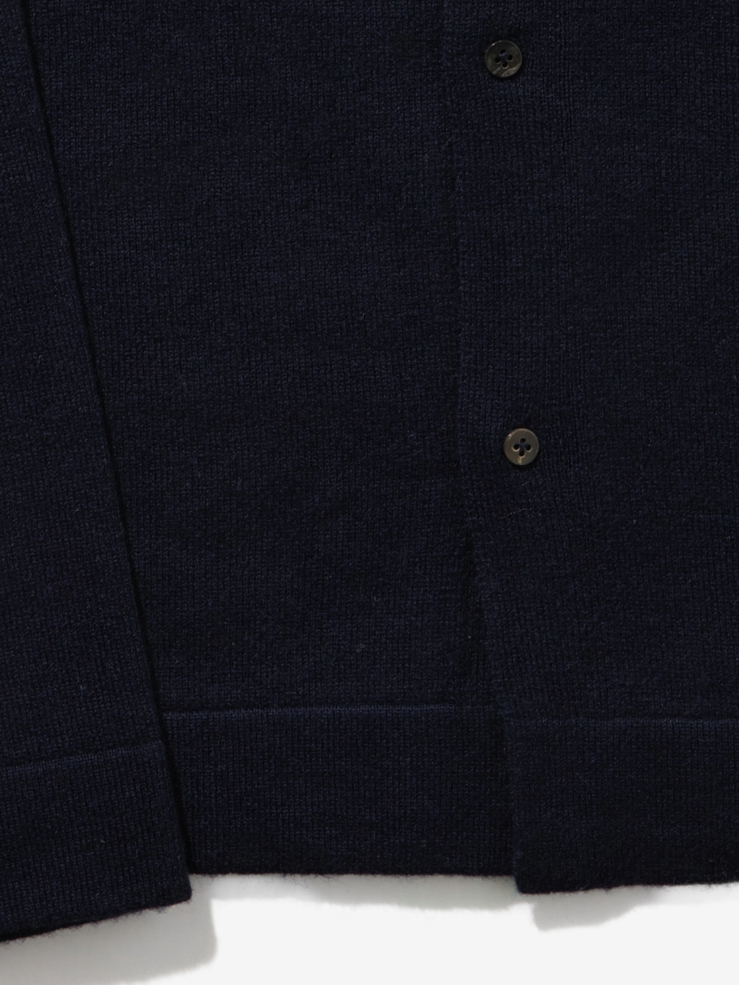 Navy Merino Wool Cashmere Cardigan